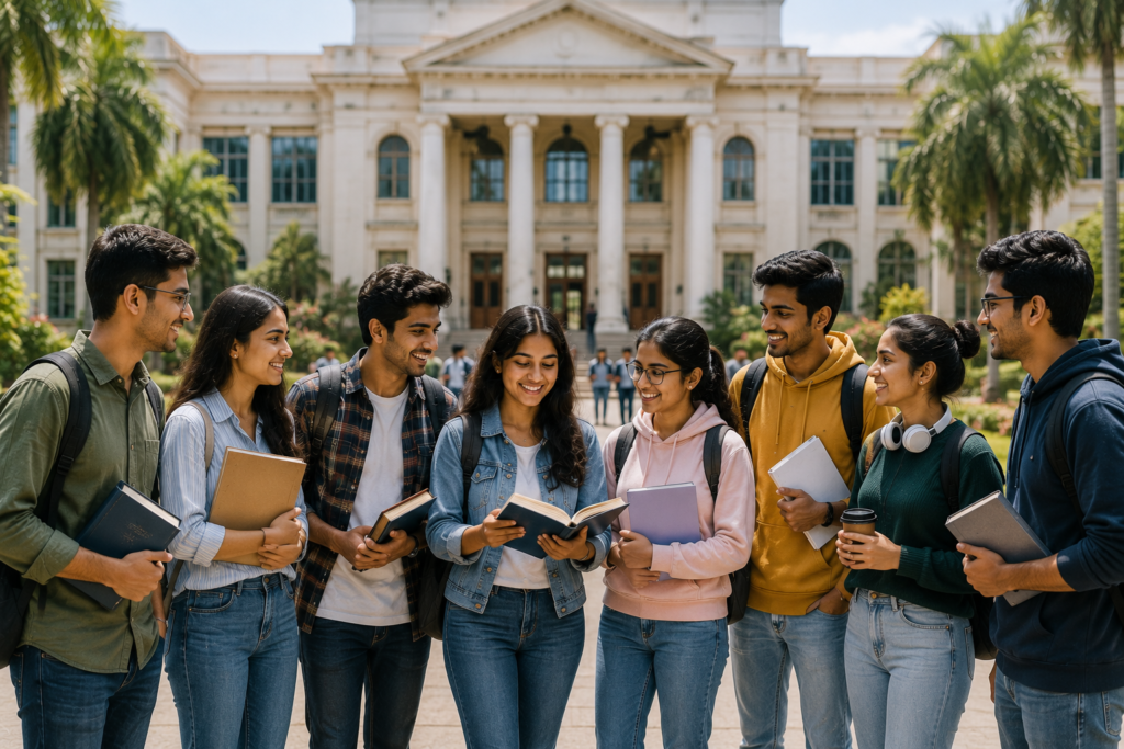 Indian students studying MBBS in Philippines at a medical university campus during admission journey